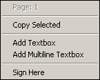 Add Textbox option menu